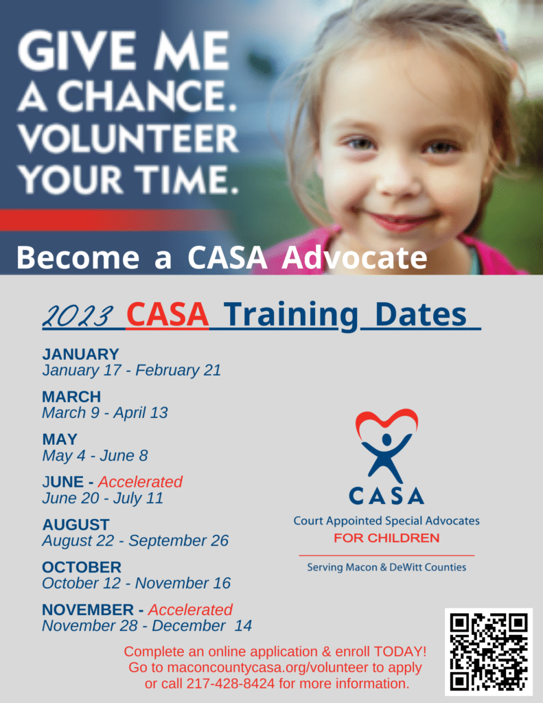 CASA training schedule 2023